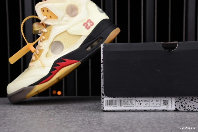 Retro 5 OFF-WHITE DH8565-100 Jordan Sail 0731